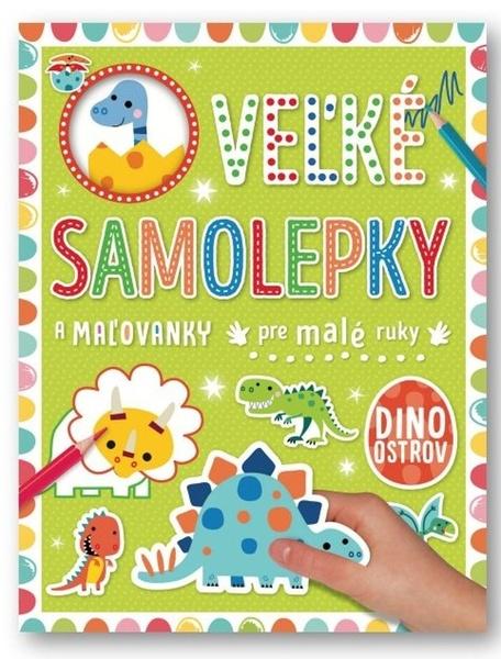 Levně Velké samolepky a omalovánky pre malé ruky Dino ostrov