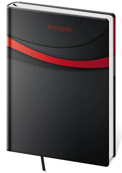 Denní diář 2025 A5 Vario Black design