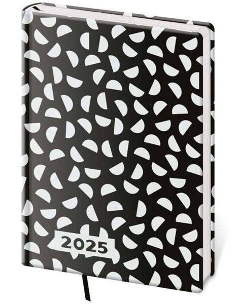 Týdenní diář 2025 A5 Vario Lyra B&W
