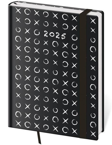 Týdenní diář 2025 B6 Vario Tic-Tac-Toe s gumičkou