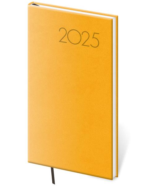 Kapesní diář 2025 Print Pop žlutý