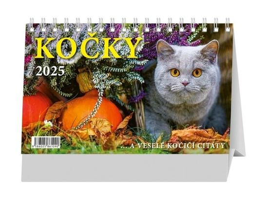 Kočky 2025 - stolní kalendář