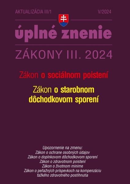 Levně Aktualizácia III/1 2024 – Sociálne poistenie a starobné dôchodkové sporenie
