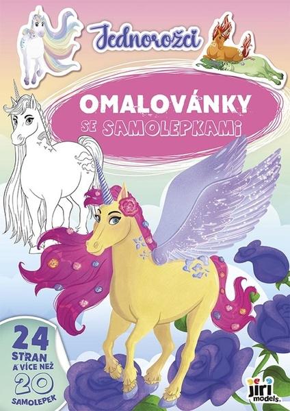 Levně Omalovánky A4 se samolepkami Jednorožci