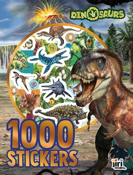 Levně 1000 samolepek v sešitu Dinosauři