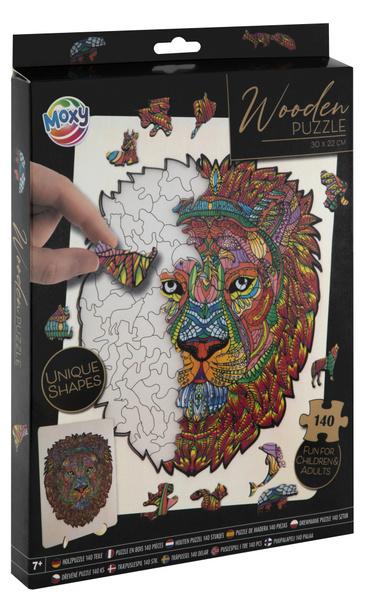 Dřevěné puzzle Lev 132 dílků - 400083