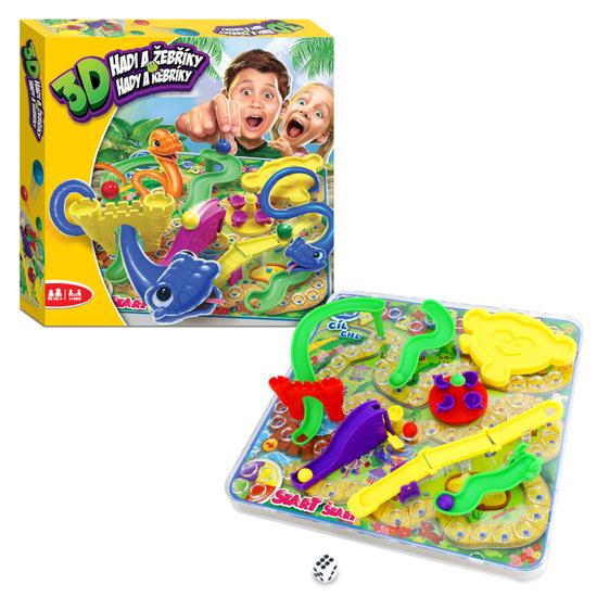 Levně Alltoys Funville Hra 3D hadi a žebříky