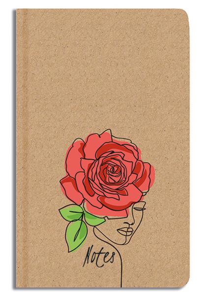 Levně Notes linkovaný A5 kraft Růže