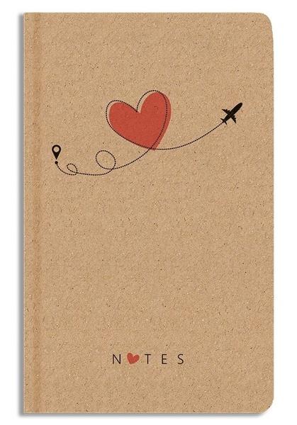 Notes tečkovaný A5 kraft Letadlo