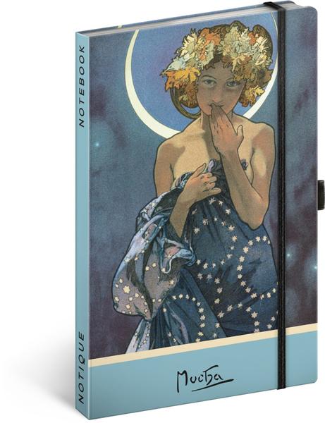 Levně Notes Alfons Mucha Luna tečkovaný