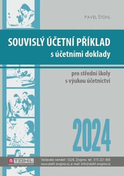 Souvislý účetní příklad s účetními doklady 2024 - 9788053010016