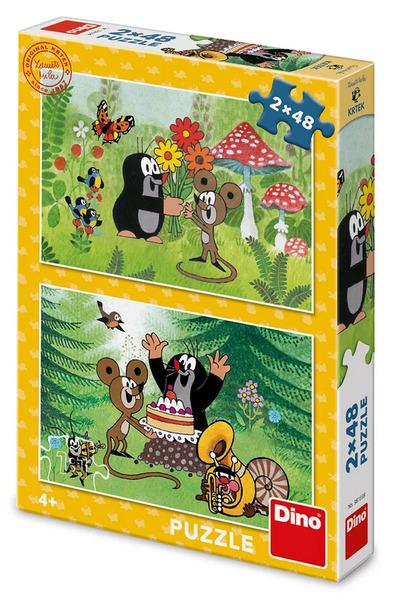 Levně Puzzle 2x48 Krtek Oslava
