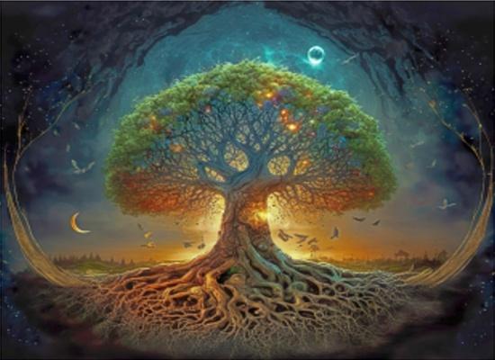 Levně Dřevěné puzzle Strom života A2
