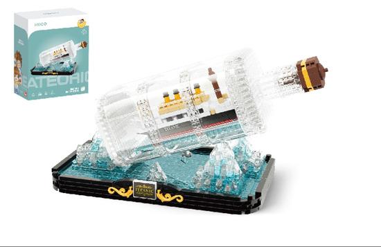 Levně Stavebnice Koco Titanic v lahvi