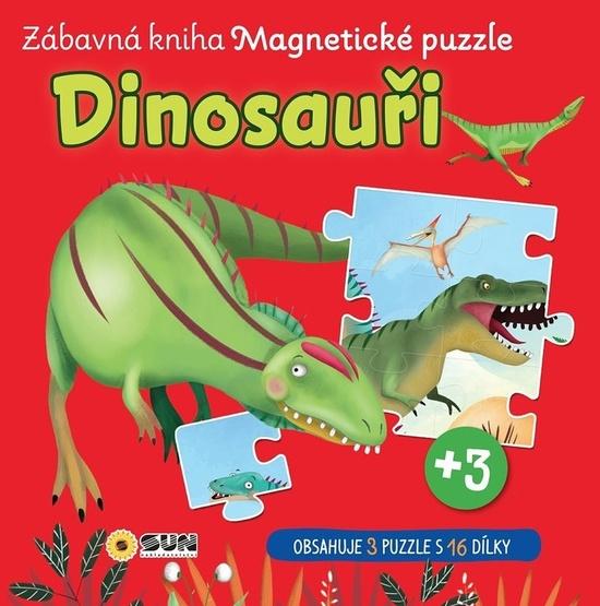 Levně Dinosauři Zábavná kniha Magnetické puzzle