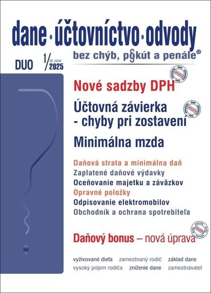 Levně DUO 1/2025 – Nové sadzby DPH pre rok 2025