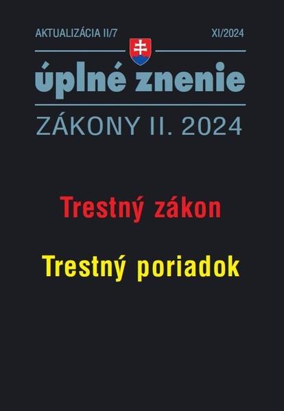 Aktualizácia II/7 2024 Trestný zákon, Trestný poriadok