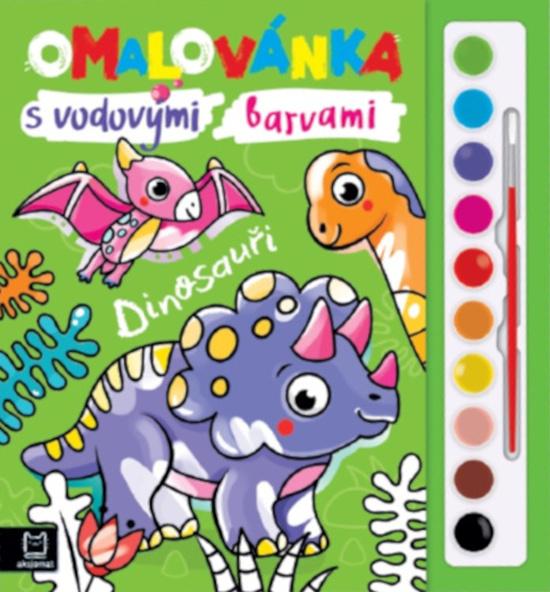 Levně Omalovánka s vodovými barvami Dinosauři