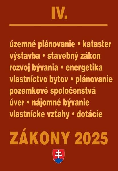 Zákony IV 2025 – stavebné zákony a predpisy - 9788081622915