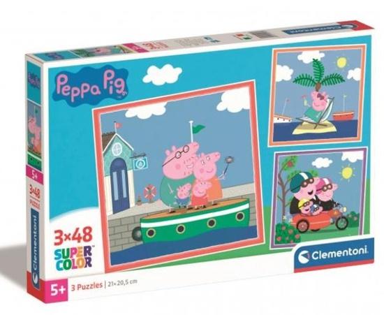 Levně Puzzle 3x48 Peppa Pig