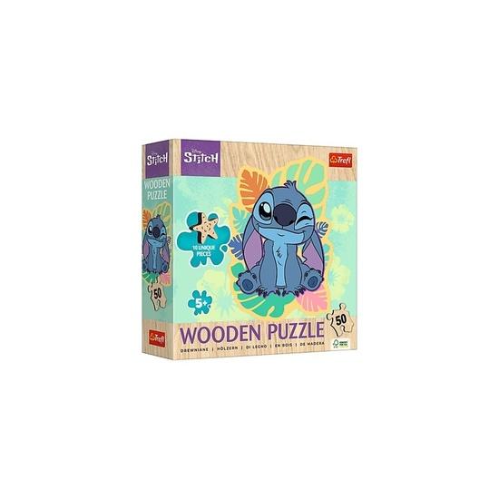 Levně Dřevěné obrysové puzzle Stitch