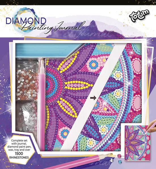 Levně Kreativní sada diamantový deník květina s nalepovacími diamanty