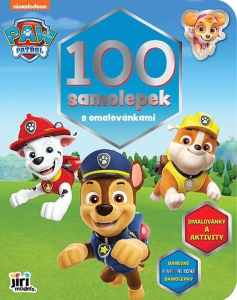 Levně 100 samolepek s omalovánkami Tlapková patrola