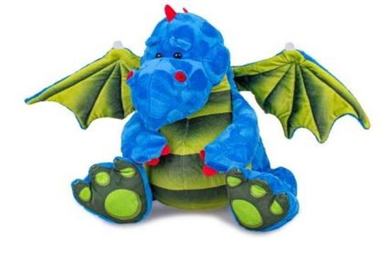 Levně Drak plyšový 30 cm modrý sedící
