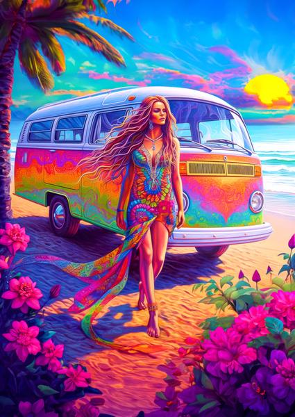 Levně Puzzle V srdci Hippie 1000 dílků