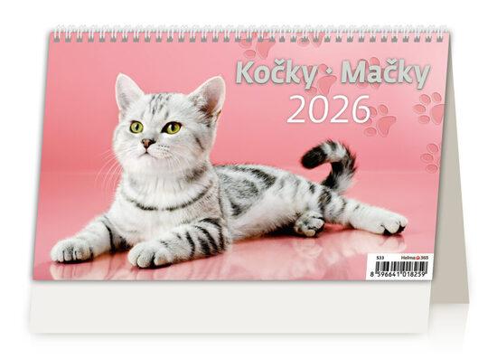 Kočky 2026 - stolní kalendář