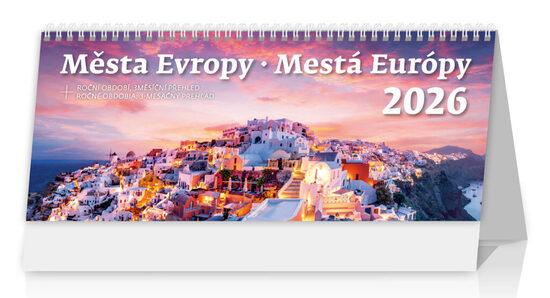 Města Evropy 2026 - stolní kalendář