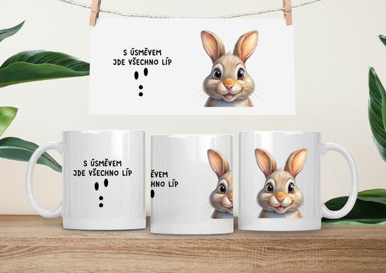 Levně Hrneček čumáček 330ml porcelán Králík