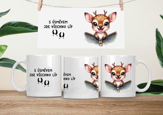 Levně Hrneček čumáček 330ml porcelán Srnka