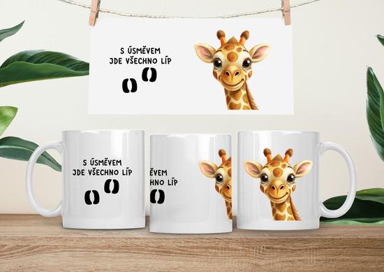 Levně Hrneček čumáček 330ml porcelán Žirafa