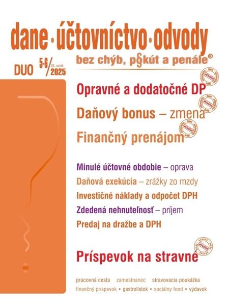 Levně DUO 5-6/2025 – Dane, účtovníctvo, odvody bez chýb, pokút a penále