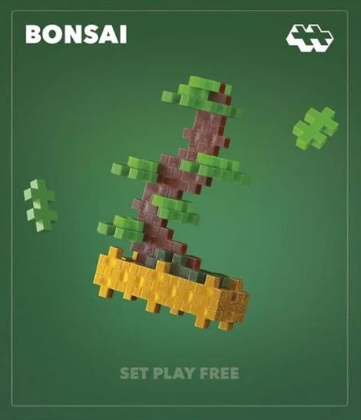 Levně Plus-Plus Kytky Zelená bonsaj