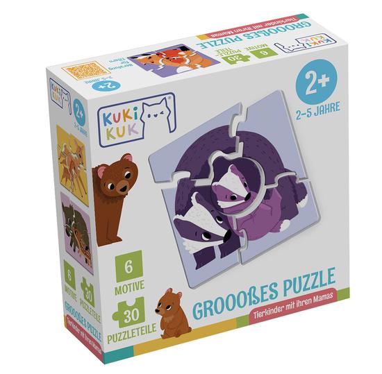 Grooosses Puzzle Tierkinder mit ihren Mamas