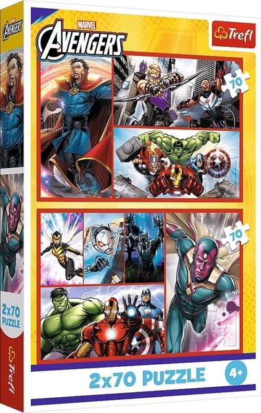 Levně Puzzle Marvel Avengers Staň se hrdinou 2x70 dílků