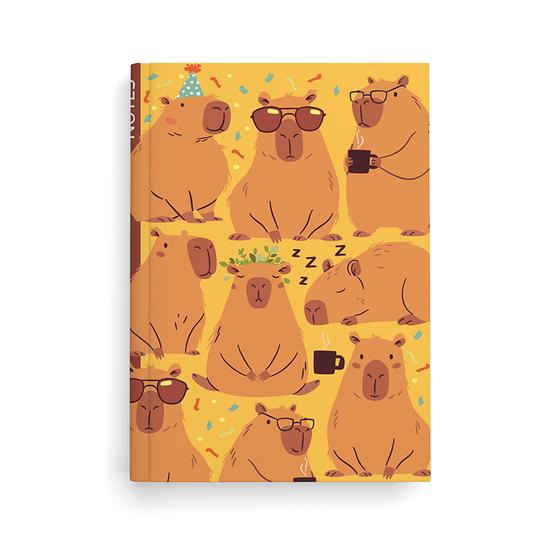 Levně Notes linkovaný A5 lamino Kapybary