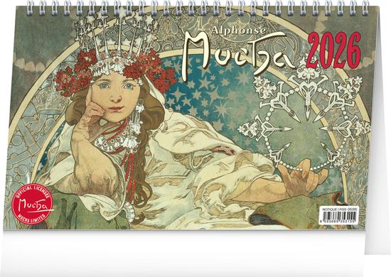 Alfons Mucha 2026 - stolní kalendář