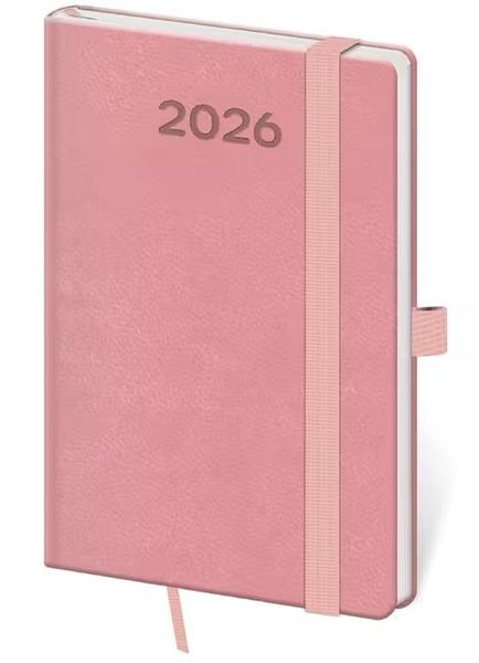 Kapesní diář 2026 Print Pop růžový