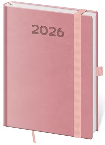 Denní diář 2026 B6 Print Pop růžový