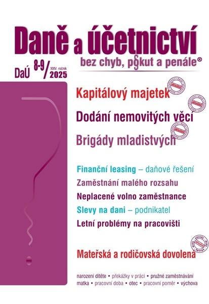 Levně Daně a účetnictví bez chyb, pokut a penále 8-9/2025