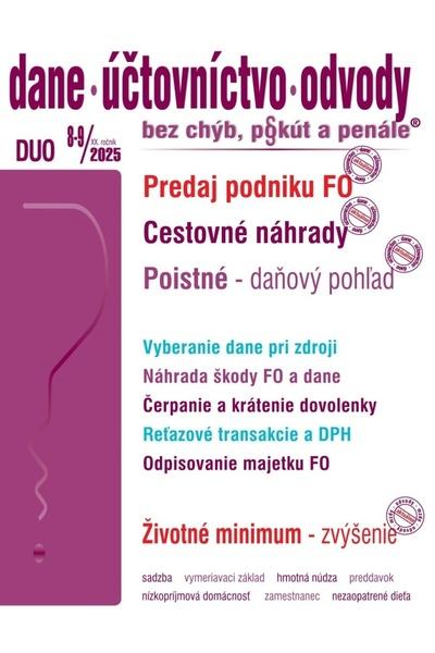 Levně DUO 8-9/2025 – Dane, účtovníctvo, odvody bez chýb, pokút a penále