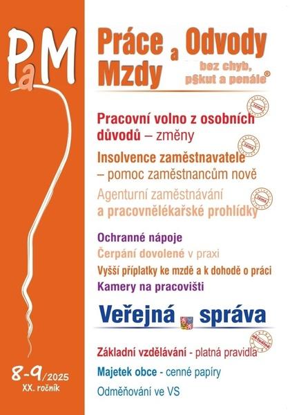 Levně Práce a mzdy 8-9/2025 – Pracovní volno z osobních důvodů