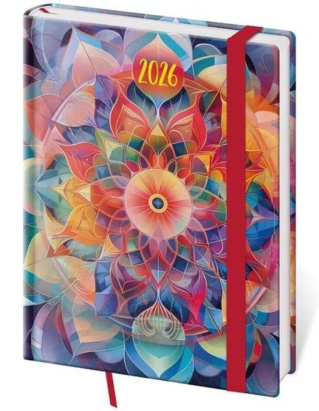 Týdenní diář 2026 B6 Vario Kaleidoscope s gumičkou