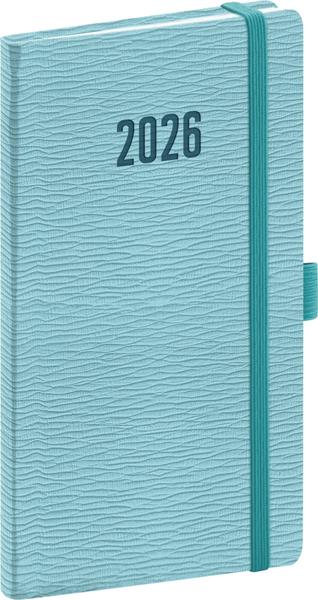 Kapesní diář Rivoli 2026 světle modrý