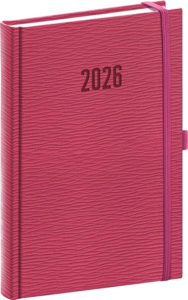 Denní diář Rivoli 2026 růžový