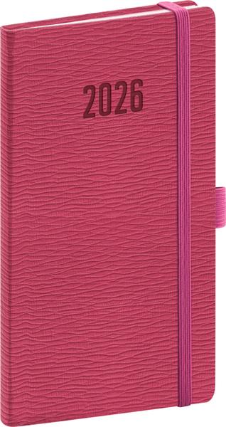 Kapesní diář Rivoli 2026 růžový