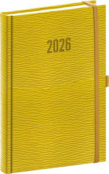 Denní diář Rivoli 2026 žlutozelený